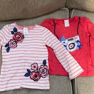 Two Gymboree long sleeve t-shirts